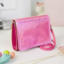 Сумка детская для девочки на клапане, цвет малиновый