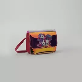 Сумка детская на клапане, цвет малиновый