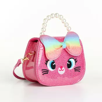 Сумка детская на клапане, цвет малиновый