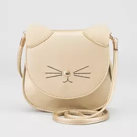 Сумка детская на клапане, цвет золотой