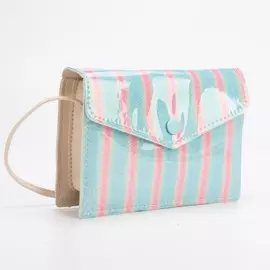 Сумка детская с блестками на кнопке, в полоску, 18,5х5х12,5 см