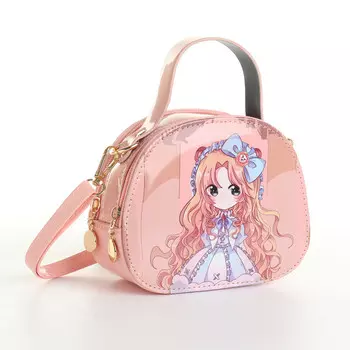 Сумка детская на молнии, цвет коралл