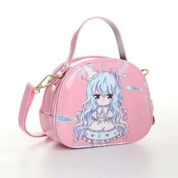 Сумка детская на молнии, цвет розовый