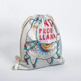 Мешок для обуви no prob-llama кож.зам голография, 3040 см