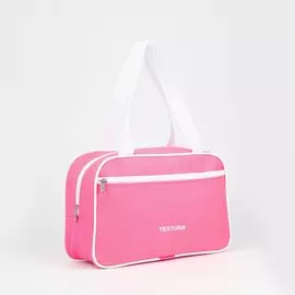 Сумка для обуви на молнии, наружный карман, textura, цвет розовый