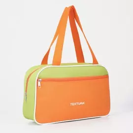 Сумка для обуви textura, на молнии наружный карман, размер 331020 см, салатовая/оранжевая