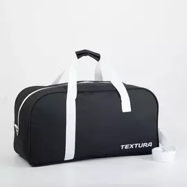 Сумка дорожная на молнии, длинный ремень, цвет чёрный