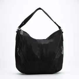 Сумка-хобо, отдел на молнии, 3 наружных кармана, цвет коричневый