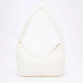 Сумка-хобо, отдел на молнии, цвет белый