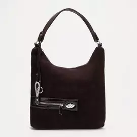 Сумка-мешок на молнии, цвет коричневый