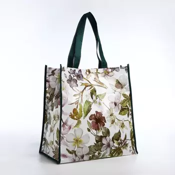 Сумка хозяйственная на кнопке, цвет зеленый