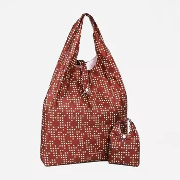 Сумка хозяйственная на кнопке, складная, цвет коричневый