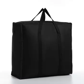 Сумка хозяйственная на молнии, цвет черный