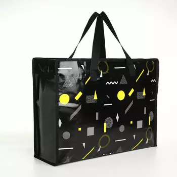 Сумка хозяйственная на молнии, цвет черный