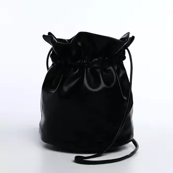 Сумка-кисет на затяжке, цвет черный