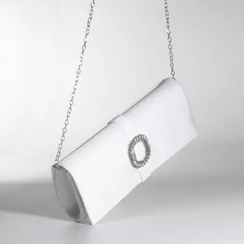 Сумка-клатч на магните, цвет белый