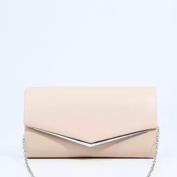 Сумка-клатч на магните, цвет бежевый