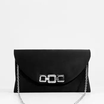 Сумка-клатч на магните, цвет черный