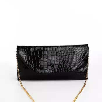 Сумка-клатч на магните, цвет черный