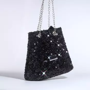 Сумка-клатч на магните, цвет черный