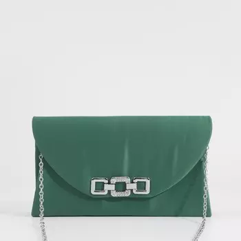 Сумка-клатч на магните, цвет зеленый