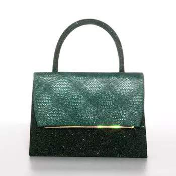 Сумка-клатч на магните, цвет зеленый