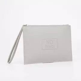 Сумка клатч no limits, кожзам, 22 х 15 см, цвет серый