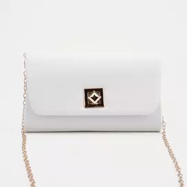 Сумка-клатч на магните, цвет белый