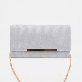 Сумка-клатч, отдел на клапане, цвет белый