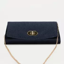 Сумка-клатч, отдел на клапане, цвет синий