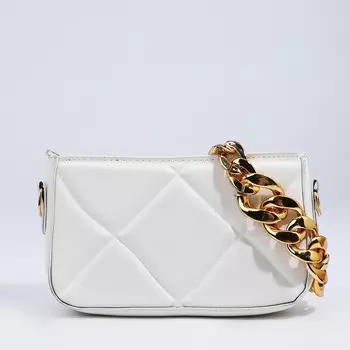 Сумка женская на молнии, цвет белый