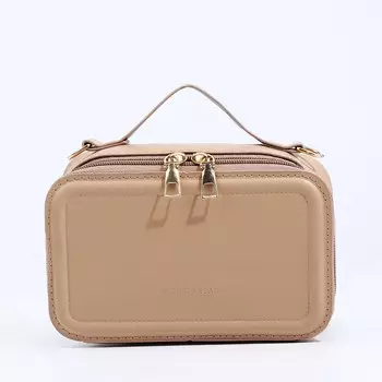 Сумка женская кросс-боди на молнии, 20712 см, бежевая