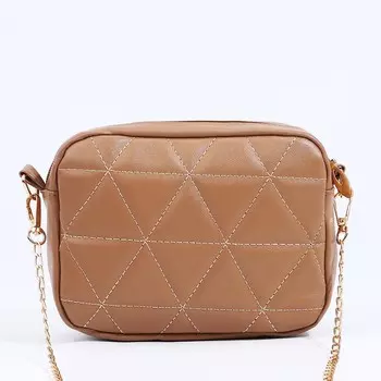 Сумка женская кросс-боди на молнии, 17614 см, бежевая