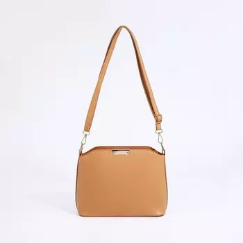 Сумка женская кросс-боди на молнии, 259.518.5 см, бежевая