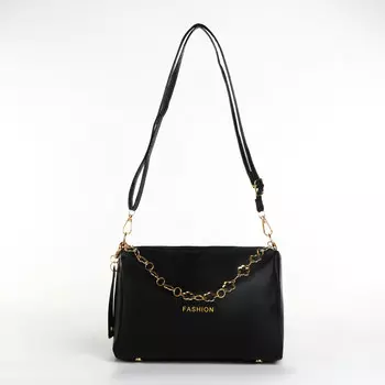 Сумка женская на молнии, цвет черный