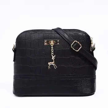 Сумка женская на молнии, цвет черный