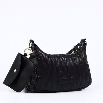 Сумка женская на молнии, цвет черный