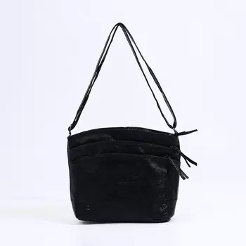 Сумка женская кросс-боди на молнии, 251020 см, черная