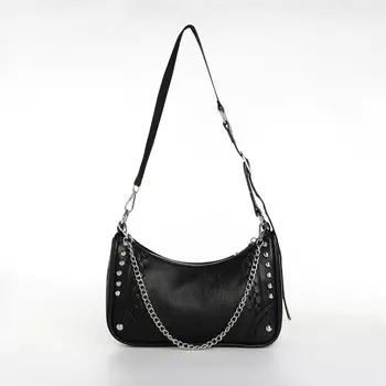 Сумка женская на молнии, цвет черный