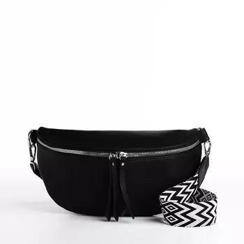 Сумка женская кросс-боди на молнии, 261016 см, черная