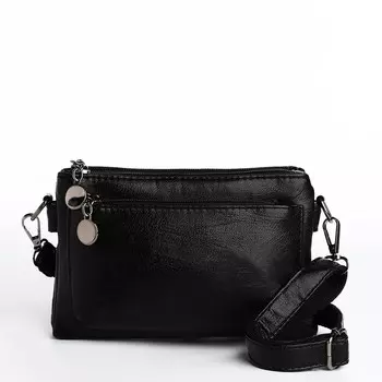 Сумка женская кросс-боди на молнии, 20.5213 см, черная
