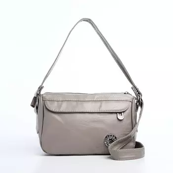 Сумка кросс-боди на молнии, цвет серый