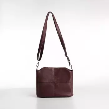 Сумка женская кросс-боди на молнии, 231217 см, коричневая