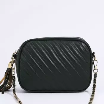 Сумка женская кросс-боди на молнии, 21714 см, зеленый