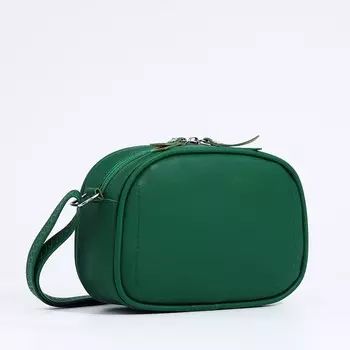 Сумка женская кросс-боди на молнии, 21714 см, зеленая