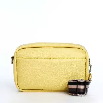 Сумка женская на молнии, цвет желтый