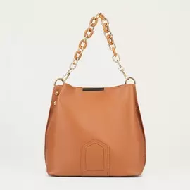 Сумка кросс-боди, отдел на магните, длинный ремень, цвет коричневый