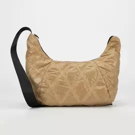 Сумка кросс-боди, отдел на молнии, длинный ремень, цвет бежевый