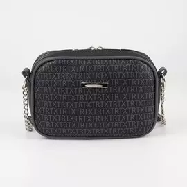 Сумка женская через плечо, textura, маленький размер, цвет черный