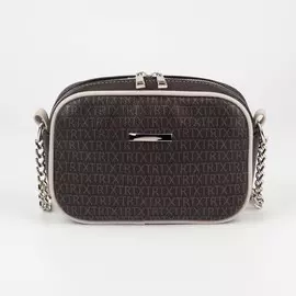 Сумка кросс-боди, отдел на молнии, наружный карман, длинный ремень, цвет коричневый/бежевый